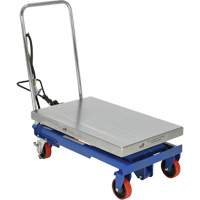 Pneumatic Hydraulic Scissor Lift Table, Steel, 32-1/2" L x 19-3/4" W, 1000 lbs. Cap. Duraquip Inc