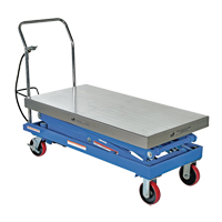 Pneumatic Hydraulic Scissor Lift Table, Steel, 47-1/4" L x 24" W, 1500 lbs. Cap. Duraquip Inc