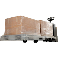 Fully Powered Electric Pallet Truck With  Stand-On Platform, 4500 lbs. Cap., 96" L x 30" W Duraquip Inc