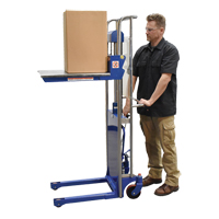 Hefti-Lift Load Stacker, Foot Pump Operated, 880 lbs. Capacity, 59" Max Lift Duraquip Inc