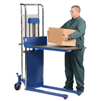 Hefti-Lift Load Stacker, Foot Pump Operated, 300 lbs. Capacity, 59" Max Lift Duraquip Inc
