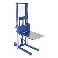 Hefti-Lift Load Stacker, Foot Pump Operated, 1500 lbs. Capacity, 63" Max Lift Duraquip Inc
