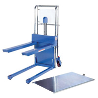 Hefti-Lift Load Stacker, Foot Pump Operated, 400 lbs. Capacity, 44" Max Lift Duraquip Inc