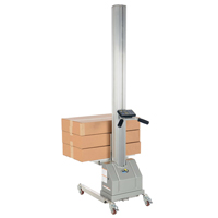 Quick Lift Stacker, Electric Operated, 125 lbs. Capacity, 72" Max Lift Duraquip Inc