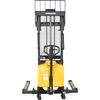 Fork Lift Stacker, Electric Operated, 2000 lbs. Capacity, 63" Max Lift Duraquip Inc