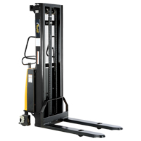 Fork Lift Stacker, Electric Operated, 2000 lbs. Capacity, 118" Max Lift Duraquip Inc