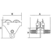 Chariot r&eacute;glable avec plaques de s&eacute;curit&eacute;, 2000 lb (1 tonne) Duraquip Inc