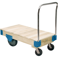 Platform Trucks - All Wood Deck Platform Trucks, 48" L x 24" W, 3000 lbs. Capacity, Nylon Casters Duraquip Inc