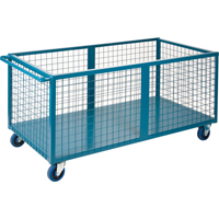 Caisson en treillis m&eacute;tallique, Acier, 63" lo x 30" la x 31,5" h, Volume 25 pi³, Capacit&eacute; 1200 lb Duraquip Inc