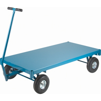 Chariots à plateforme - Chariots wagon ergonomiques à plateforme, 30" la x 60" la x Capacité 1000 lb MD189 | Duraquip Inc