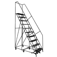 All Directional Ladders, 12 Steps, 24" Step Width, 120" Platform Height, Steel Duraquip Inc