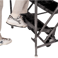 Slope Rolling Ladder, 9 Steps, Anti-Skid, 50° Incline, 90" High Duraquip Inc