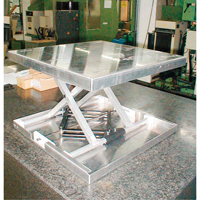 Dessus de table élévatrice à ciseaux Lift-Tool<sup>MC</sup>, 23" lo x 22" la, Aluminium, Capacité 300 lb MJ517 | Duraquip Inc