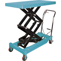 Table &eacute;l&eacute;vatrice robuste &agrave; ciseaux hydraulique, 48" lo x 24" la, Acier, Capacit&eacute; 1545 lb Duraquip Inc