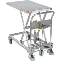 Hydraulic Scissor Lift Table, 31-1/2" L x 19-1/2" W, Stainless Steel, 550 lbs. Capacity Duraquip Inc