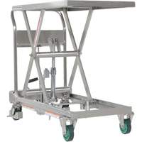 Hydraulic Scissor Lift Table, 31-1/2" L x 19-1/2" W, Stainless Steel, 550 lbs. Capacity Duraquip Inc