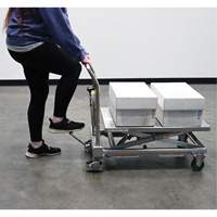 Hydraulic Scissor Lift Table, 31-1/2" L x 19-1/2" W, Stainless Steel, 550 lbs. Capacity Duraquip Inc