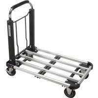 Foldable Platform Trucks, Aluminum, 300 lbs., 28" L x 16" W, 32" High Duraquip Inc