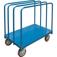 Single Level Rails Heavy-Duty Panel Mover Truck, 48" x 30" x 45", 2500 lbs. Capacity Duraquip Inc