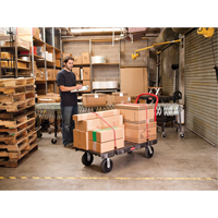 Chariot &agrave; plateforme robuste, 36" lo x 24" la, 1000 lb cap, Roues Caoutchouc Duraquip Inc