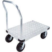 Aluminum Platform Truck, 24" W x 36" L, 1400 lbs. Cap., Pneumatic Wheels Duraquip Inc