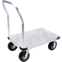 Aluminum Platform Truck, 24" W x 36" L, 1100 lbs. Cap., Flat Free Wheels Duraquip Inc