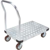 Aluminum Platform Truck, 24" W x 36" L, 3400 lbs. Cap., Polyurethane Wheels Duraquip Inc