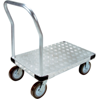 Aluminum Platform Truck, 24" W x 48" L, 4000 lbs. Cap., Polyurethane Wheels Duraquip Inc
