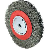 101F-2M Crimped Wire Brush, 6" Dia., 0.014" Fill, 1/2" - 2" Arbor Duraquip Inc