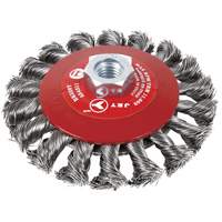 BK520T Knot-Twisted Conical Bevel Brush, 5" Dia., 5/8-11 Arbor Duraquip Inc
