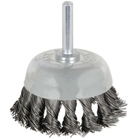 Brosse boisseau &agrave; fils nou&eacute;s torsad&eacute;s mont&eacute; sur mandrin 8046, 1-1/8" dia. Duraquip Inc