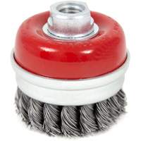 Brosse boisseau &agrave; fils li&eacute;s et nou&eacute;s &agrave; haute performance, 3" dia. x 5/8"-11 arbre Duraquip Inc