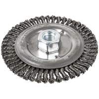 Stringer Bead Brush, 6" Dia., 0.022" Fill, 5/8"-11 Arbor, Steel Duraquip Inc