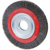 Crimped Wire Wheel, 8" Dia., 0.007" Fill, 1/2"/2"/5/8" Arbor Duraquip Inc