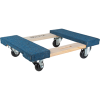 Socle roulant en bois dur &agrave; bouts avec tapis, Cadre en Bois, 18" la x 24" lo, Capacit&eacute; 900 lb Duraquip Inc