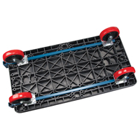 Plastic Platform Truck, 48" L x 24" W, 2500 lbs. Cap., Polyurethane Wheels Duraquip Inc