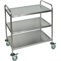Chariot &agrave; tablettes, 3 Tiers, 21" la x 37" h x 23-1/2" p, Capacit&eacute; 200 lb Duraquip Inc