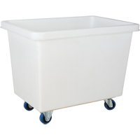 Tapered Wall Box Truck, White Polyethylene, 39" L x 27" W x 31" H, 12 cu. ft. Volume, 600 lbs. Capacity Duraquip Inc