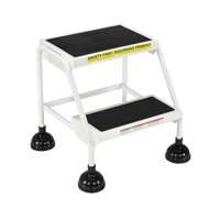 Stop-Step Ladders, 2 Steps, 16" Step Width, 18-9/16" Platform Height, Steel Duraquip Inc