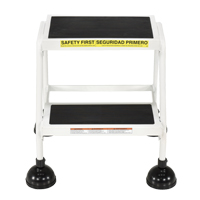 Stop-Step Ladders, 2 Steps, 16" Step Width, 18-9/16" Platform Height, Steel Duraquip Inc