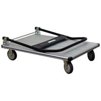 Folding Handle Platform Truck, Aluminum, 550 lbs., 35-1/2" L x 24" W, 35-1/2" High Duraquip Inc