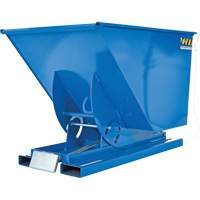 Self-Dumping Hopper, Steel, 1 cu.yd., Blue Duraquip Inc