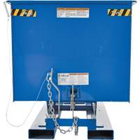 Self-Dumping Hopper, Steel, 1 cu.yd., Blue Duraquip Inc
