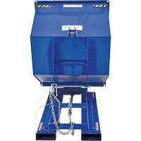 Self-Dumping Hopper, Steel, 1 cu.yd., Blue Duraquip Inc