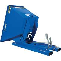 Self-Dumping Hopper, Steel, 3/4 cu.yd., Blue Duraquip Inc