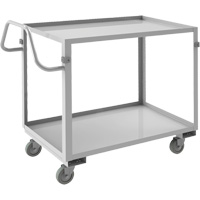 Industrial Grade Shelf Cart, 2 Tiers, 22-1/2" W x 36-1/2" H x 42-7/16" D, 600 lbs. Capacity Duraquip Inc