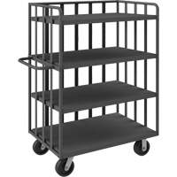 Chariot &agrave; tablettes ouvert portatif, 4 Tiers, 31-1/8" la x 57-1/2" h x 56-1/8" p, Capacit&eacute; 3600 lb Duraquip Inc