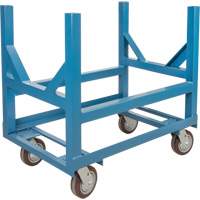 Pipe & Bar Cradle Truck, 24" L x 24" W x 34" H, 2500 lbs. Capacity, Polyurethane Wheels Duraquip Inc