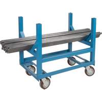 Pipe & Bar Cradle Truck, 24" L x 24" W x 34" H, 2500 lbs. Capacity, Polyurethane Wheels Duraquip Inc