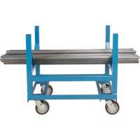 Pipe & Bar Cradle Truck, 24" L x 24" W x 34" H, 2500 lbs. Capacity, Polyurethane Wheels Duraquip Inc